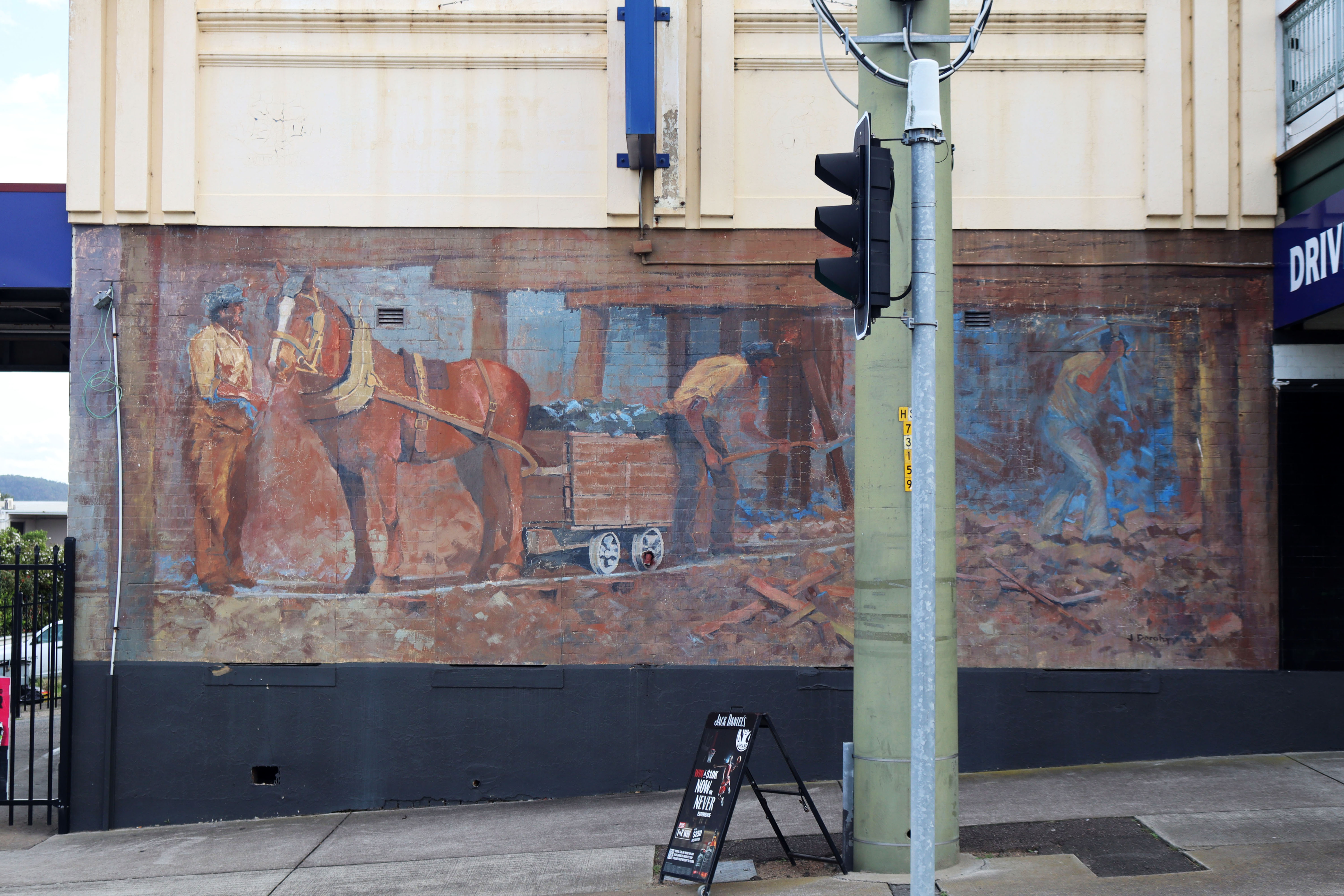Working Underground Mural by John Dorahy | Street Art NSW