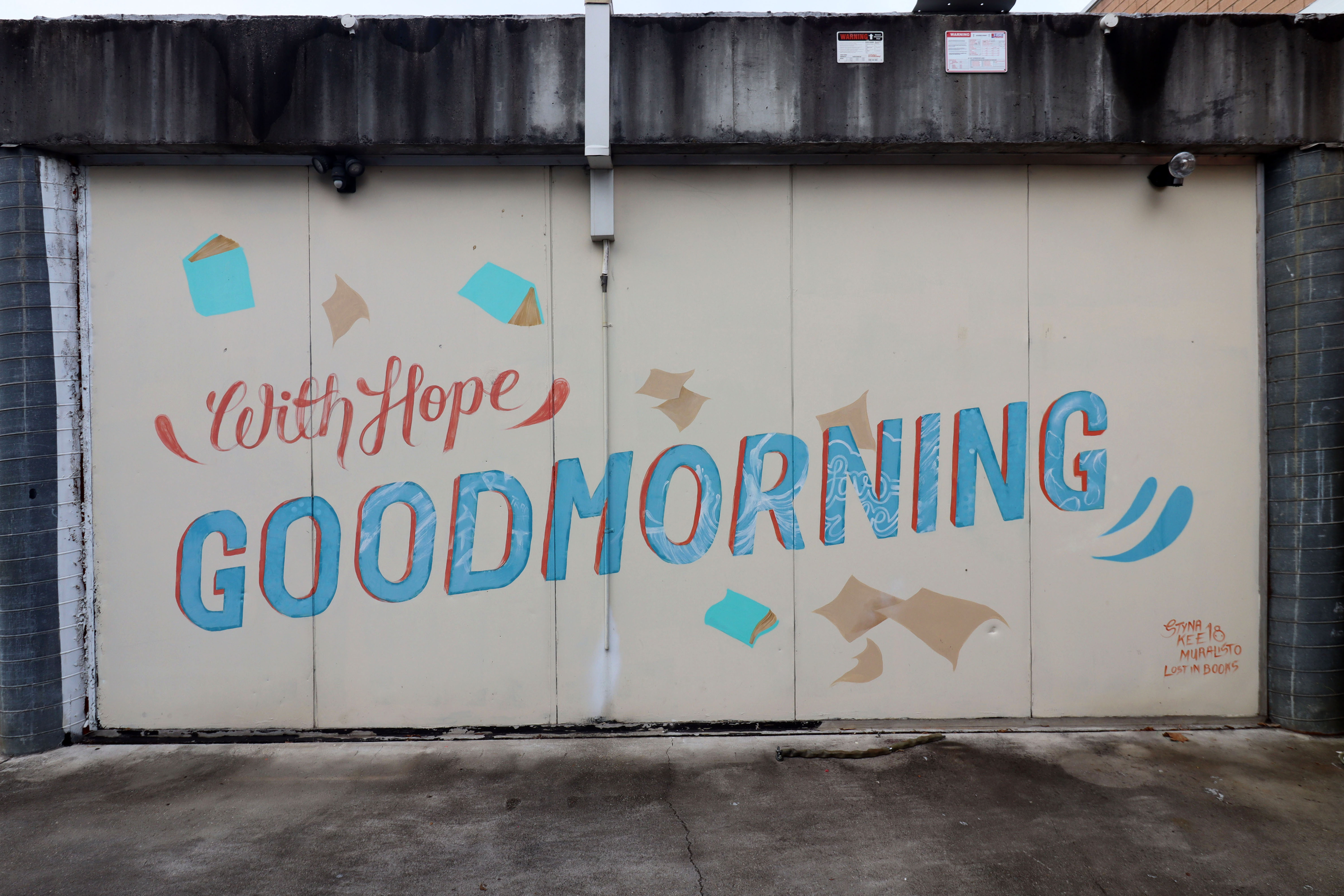With Hope, Good Morning by Stynabyna | Street Art NSW