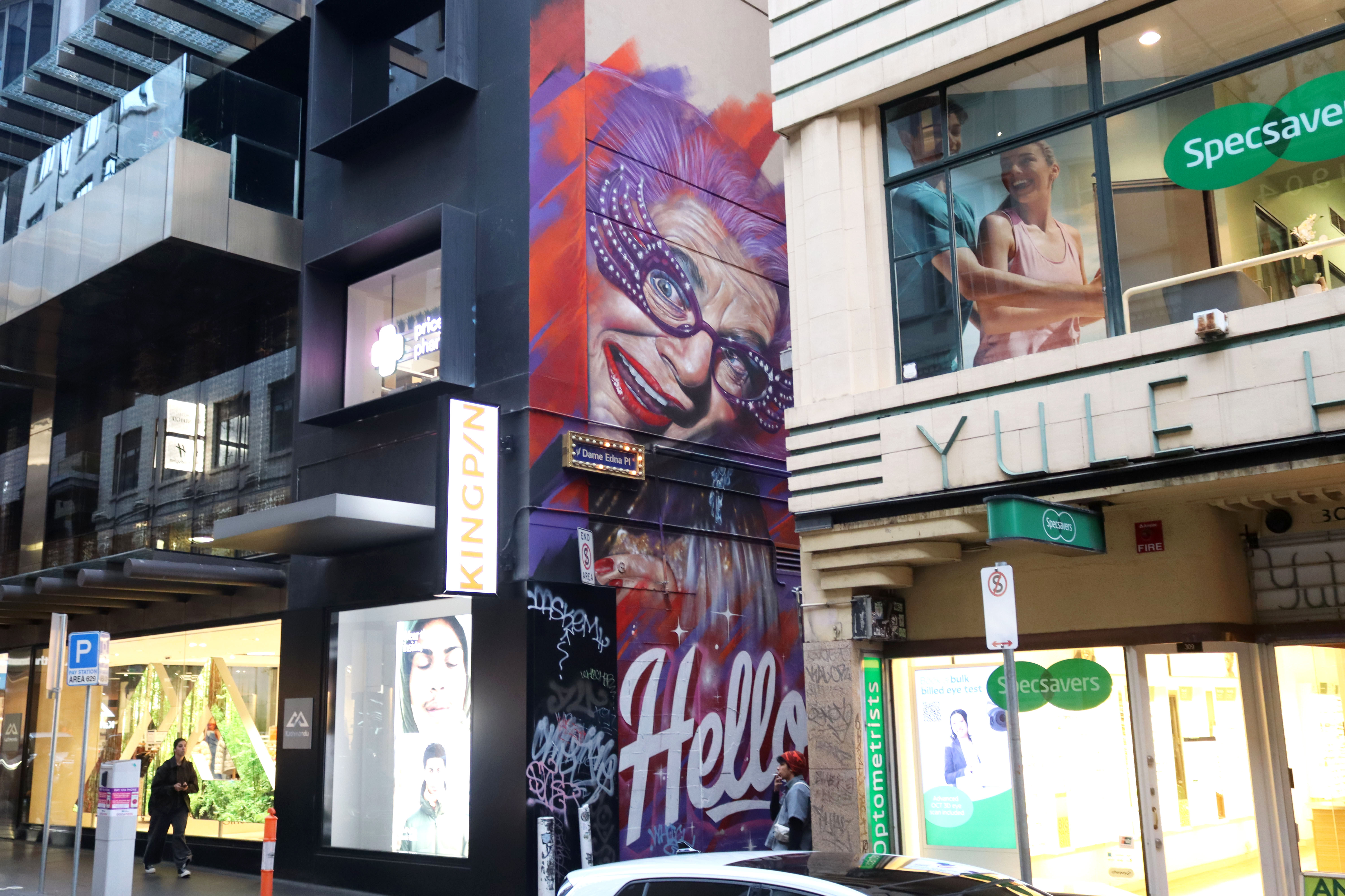 Dame Edna by Adnate | Street Art NSW