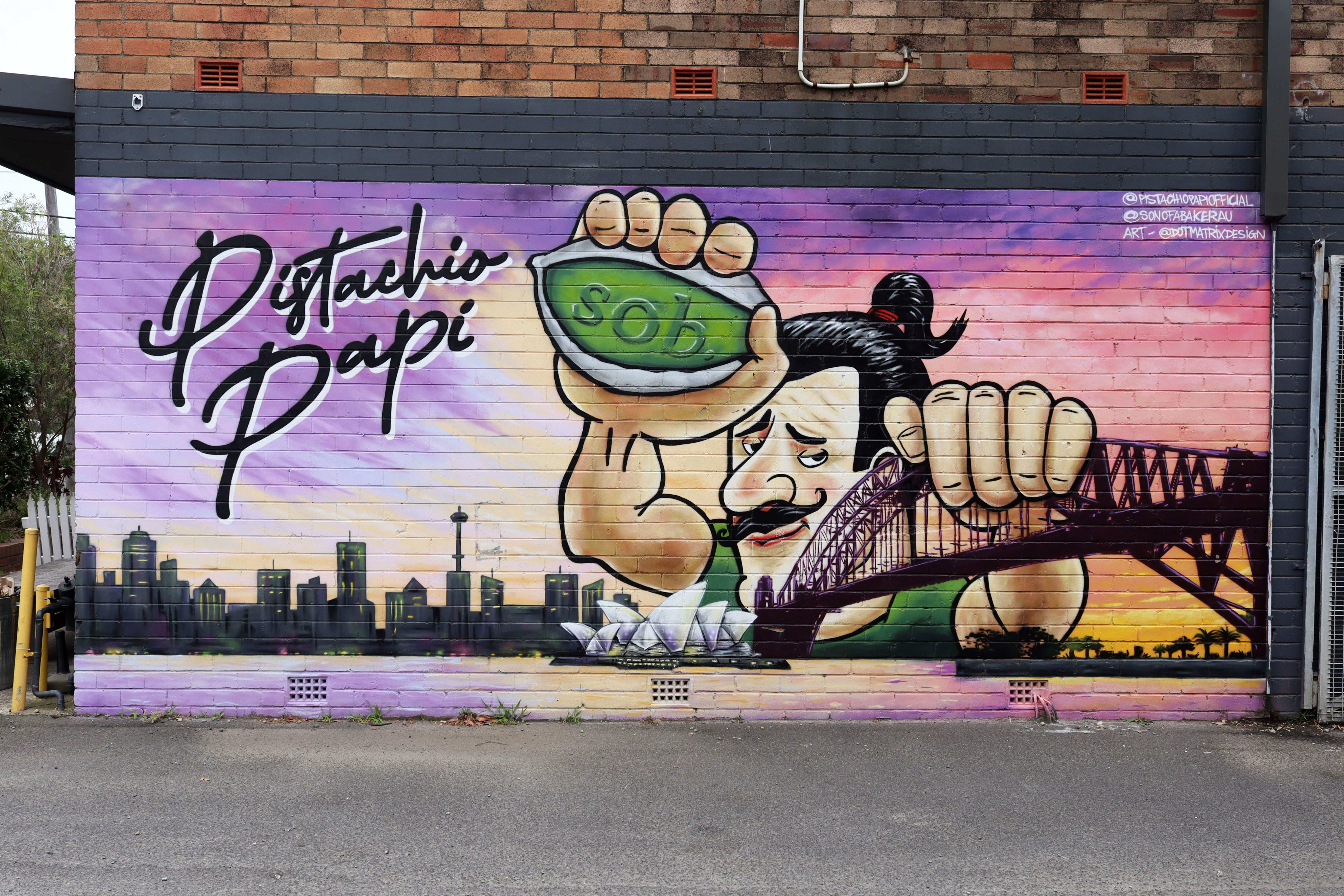 Pistachio Papi/SOB by Dot Matrix Design | Street Art NSW