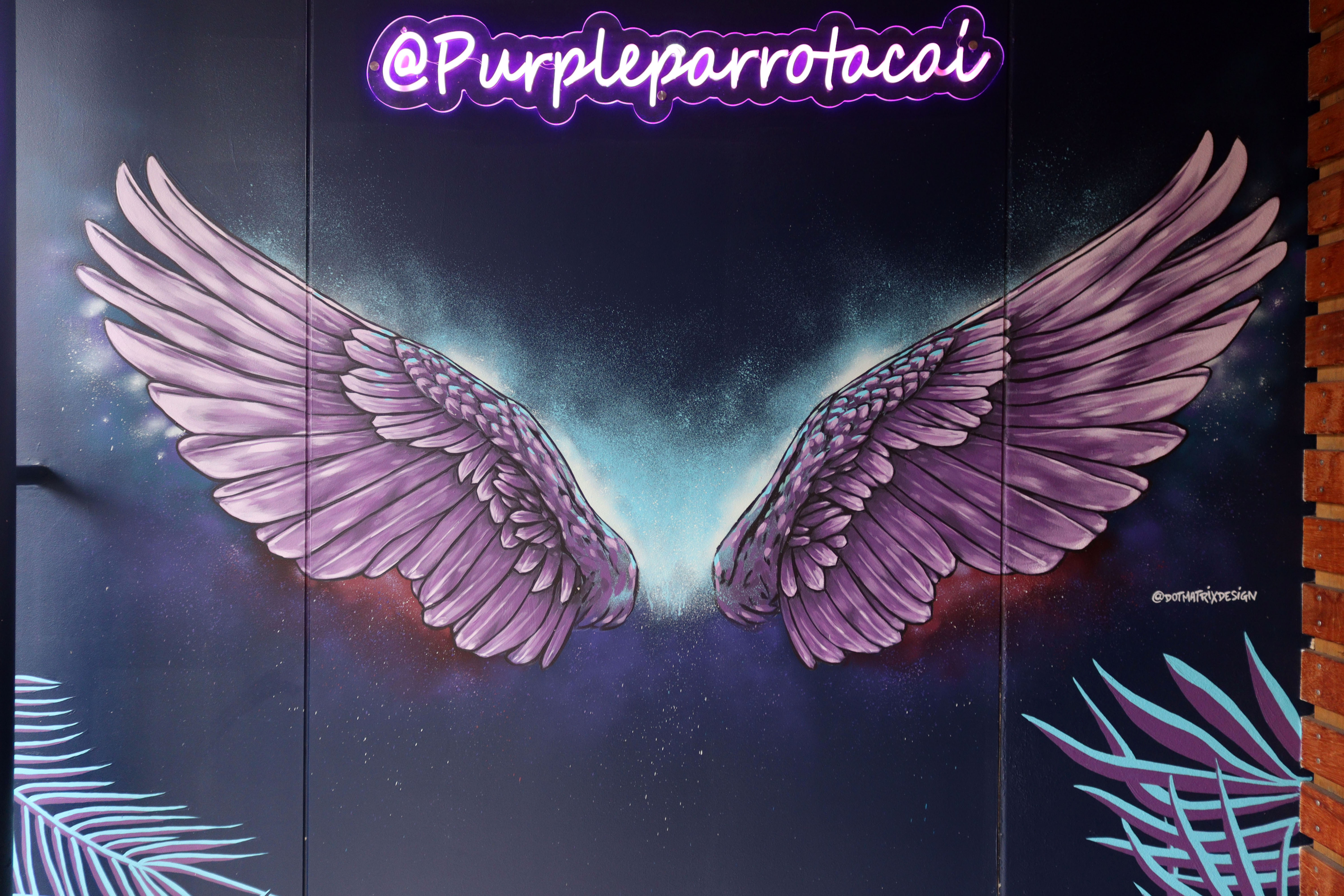 Purple Parrot Acai by Dot Matrix Design | Street Art NSW