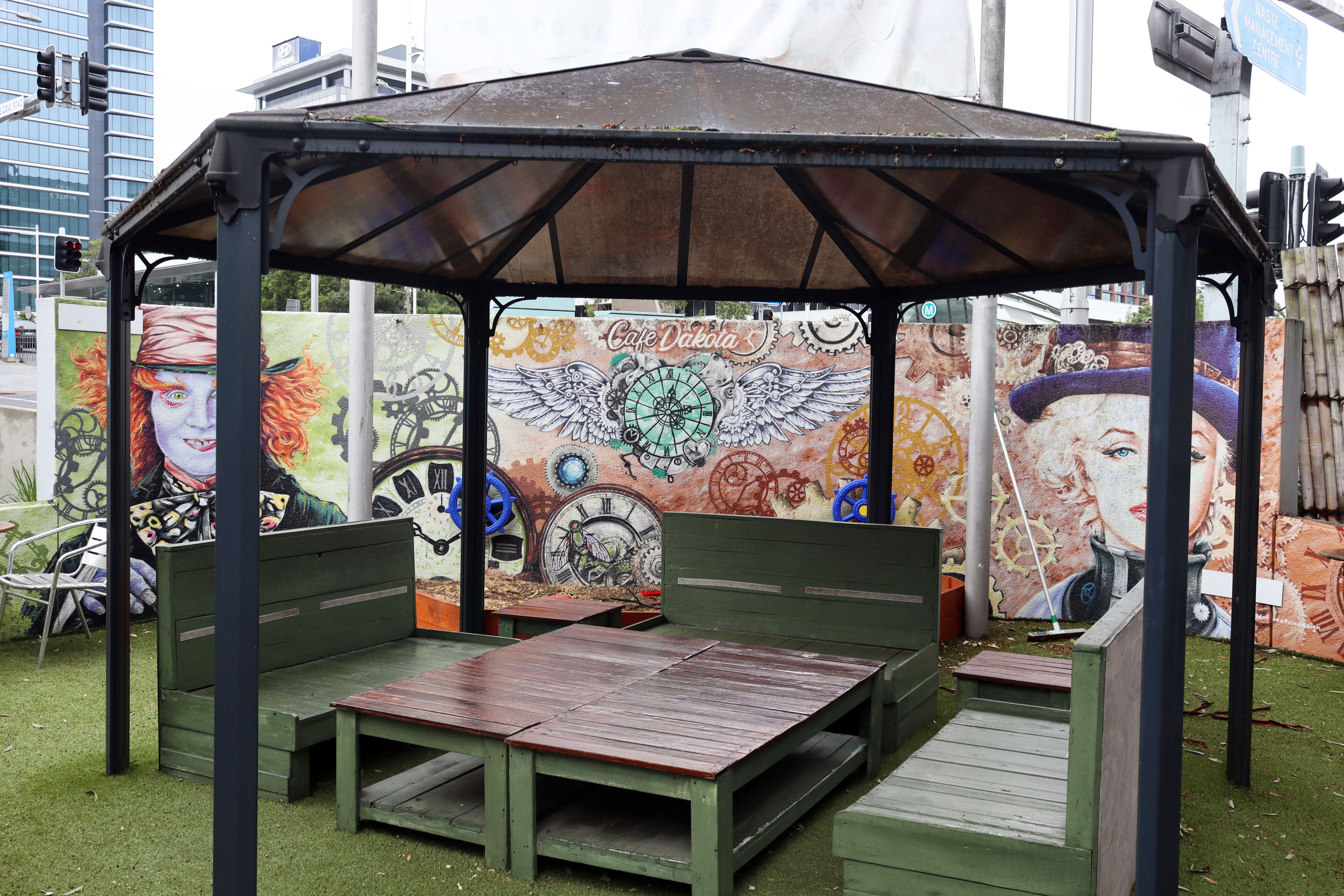 Cafe Dakota by Dot Matrix Design | Street Art NSW