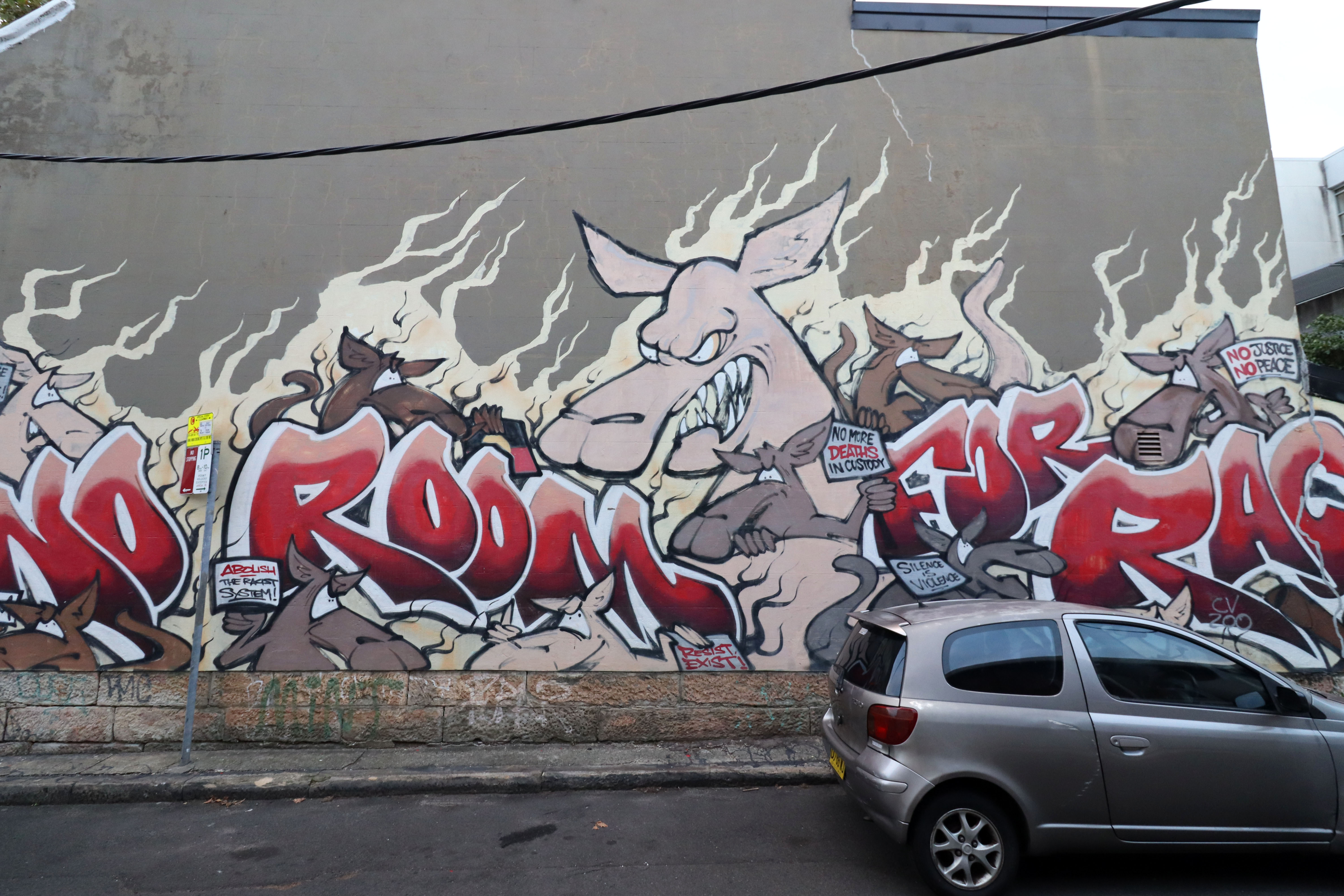 No Room For Racism by Hugo Tees | Street Art NSW