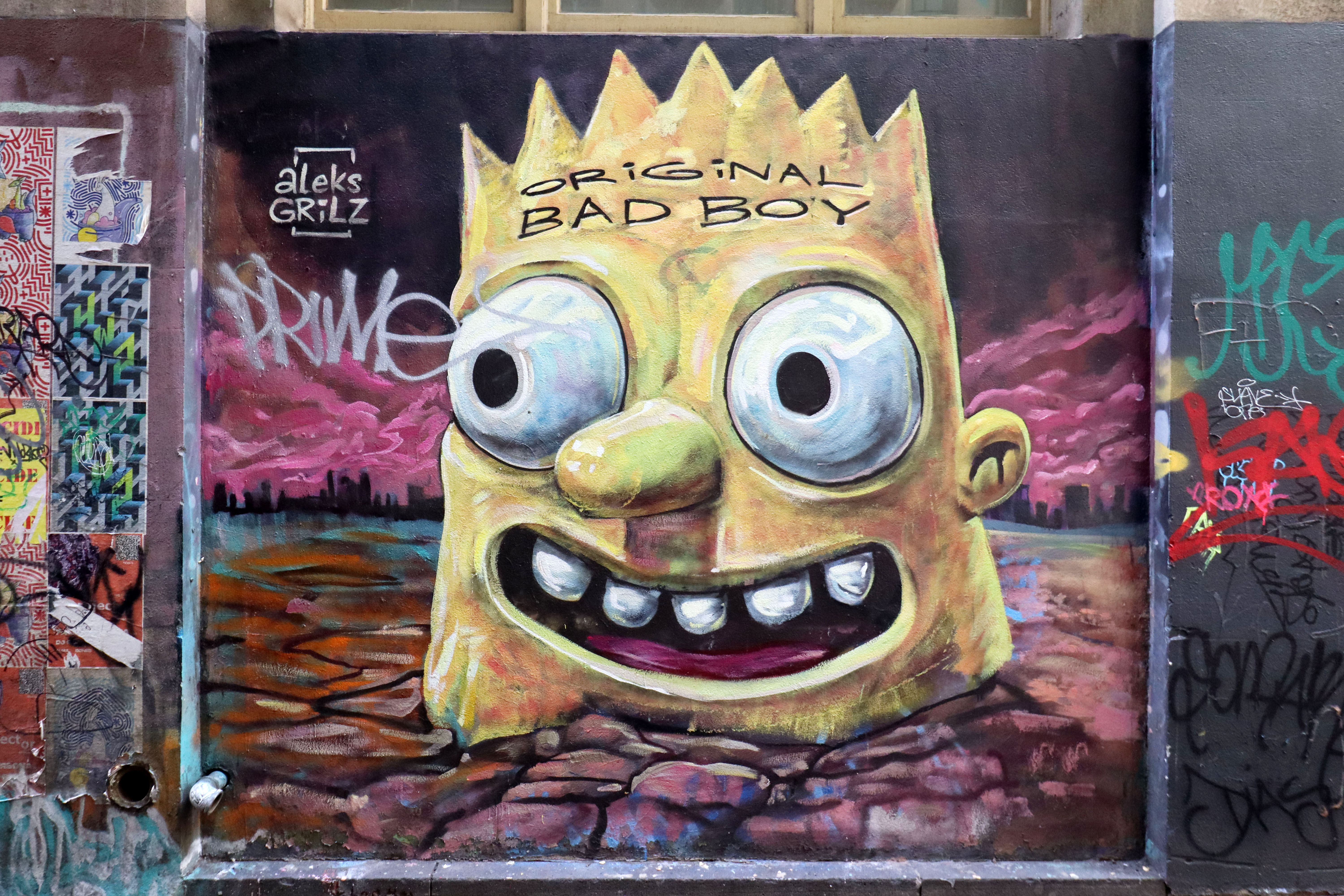 Bart in the Desert Sands by Alex Grils | Street Art NSW