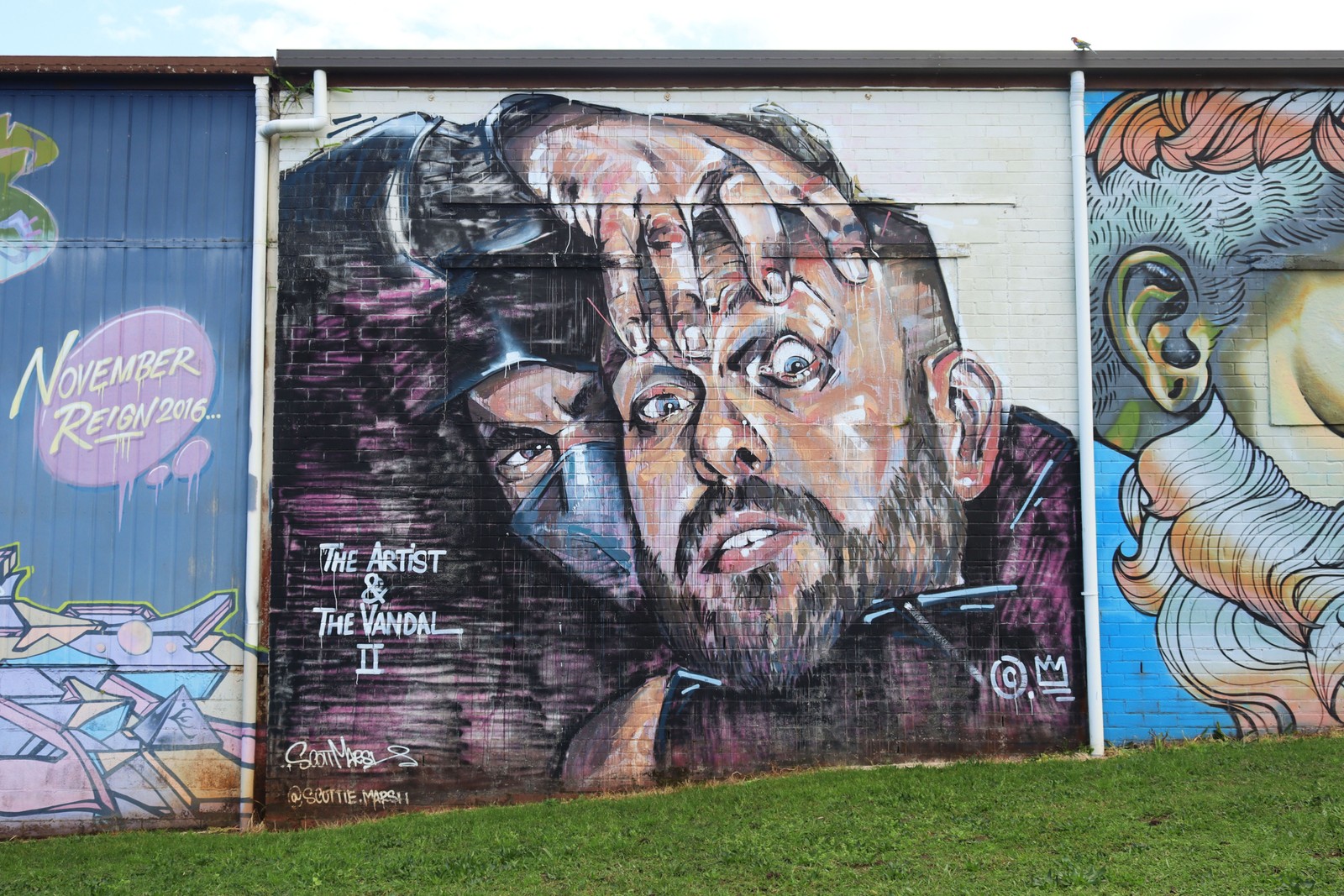 The Artist & The Vandal II by Scott Marsh | Street Art NSW