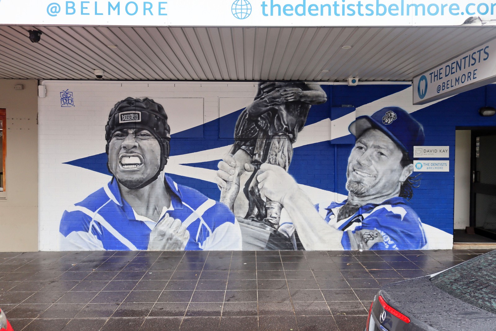 Bulldogs Captains Mural by Sid Tapia | Street Art NSW