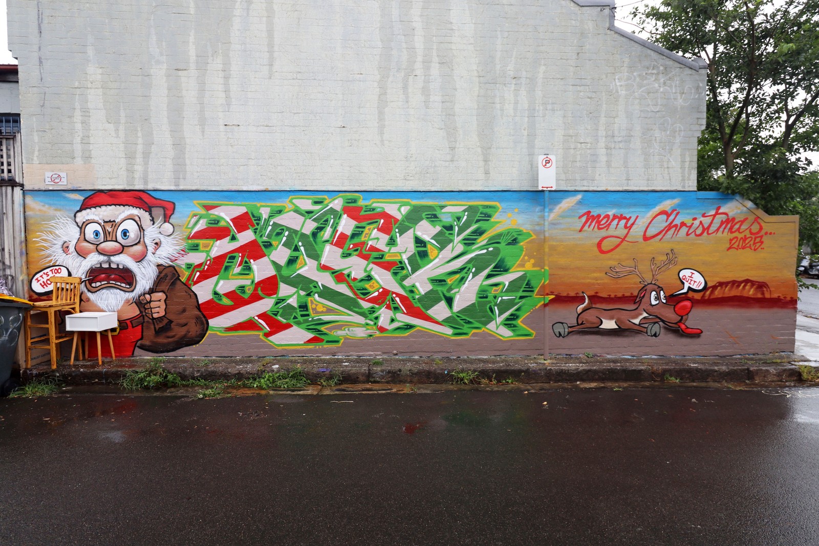 Merry Christmas 2025 by Adam Conley | Street Art NSW