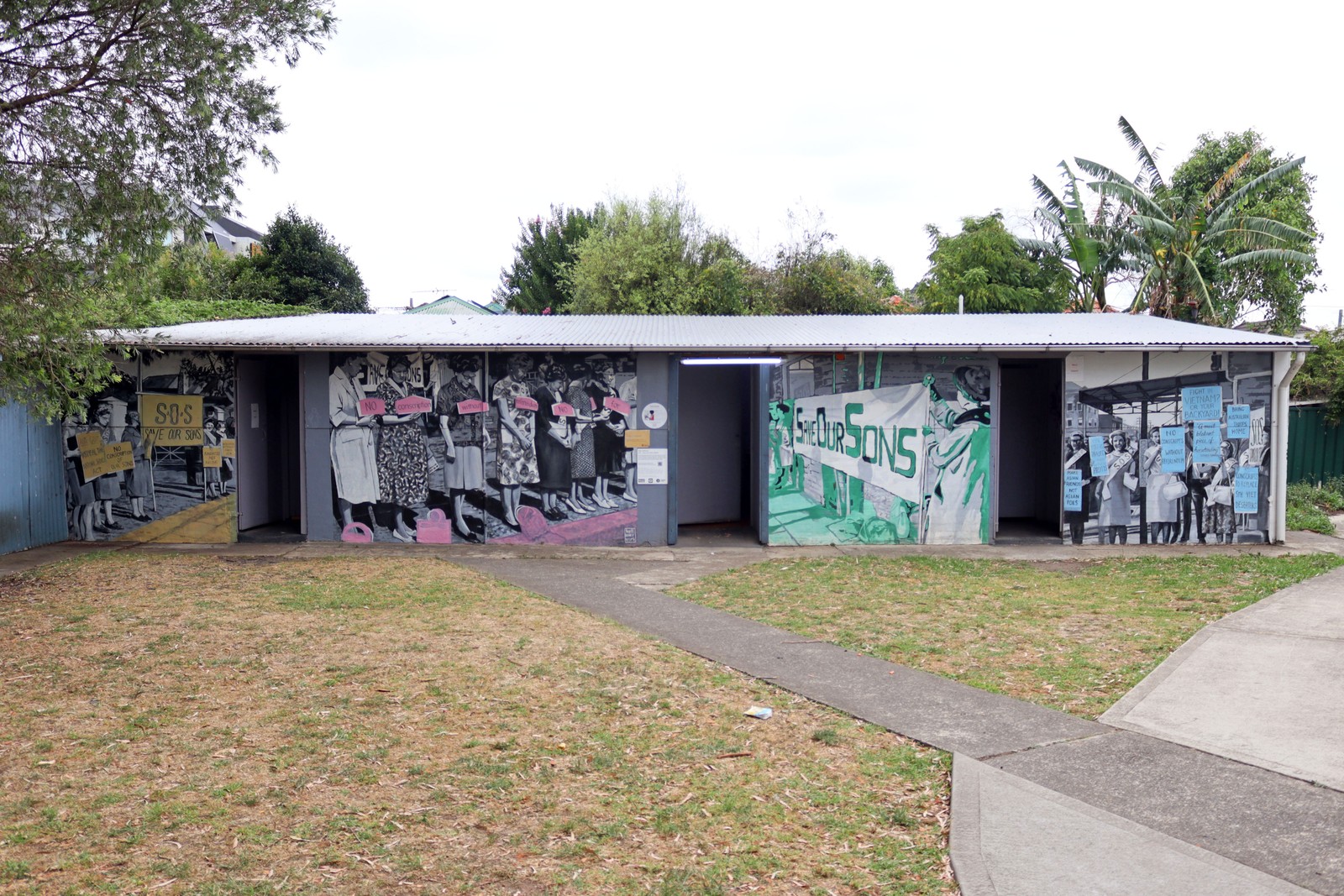 SOS - Save Our Sons by Kelly Wallwork | Street Art NSW